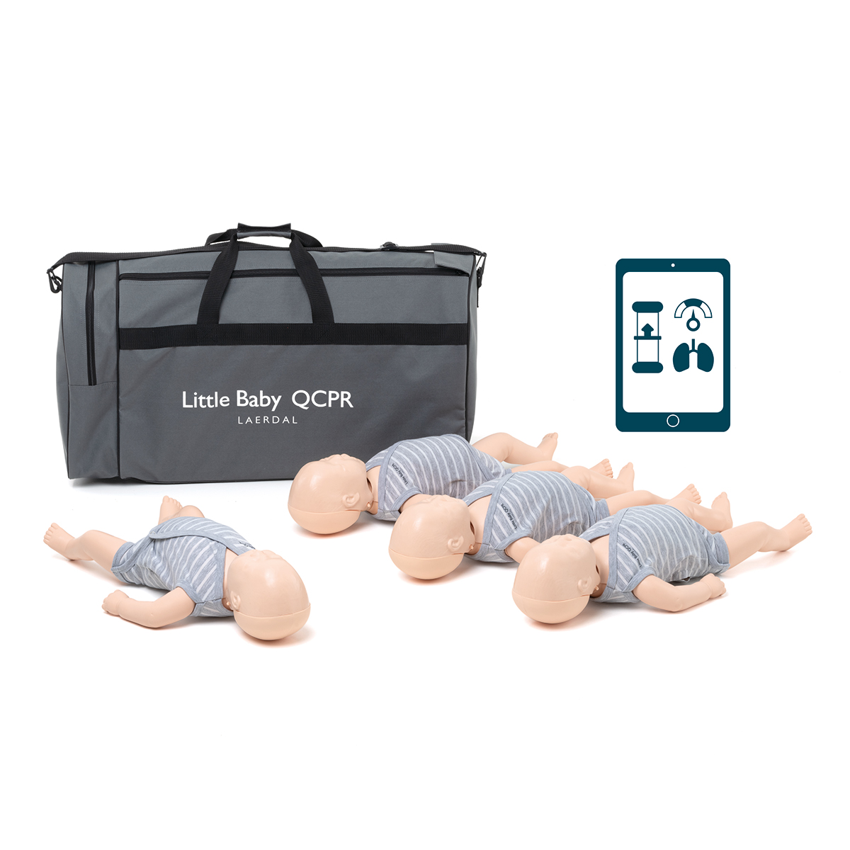 Pack of 4 Laerdal Little Baby QCPR Light Skin Training Manikins