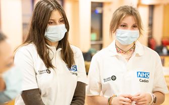 NHS Cadets training in a hospital NHS Cadets training in a hospital